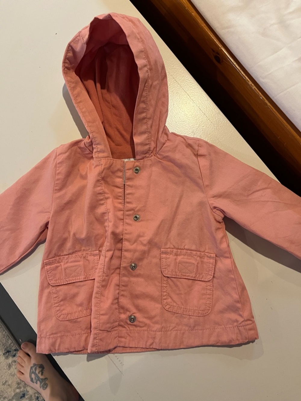 Kids Hooded Pink Jacket